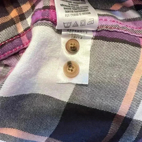 Aeropostale eighty-seven Signature Pink Plaid Button Down - Junior/Teen size XL - Picture 4 of 5